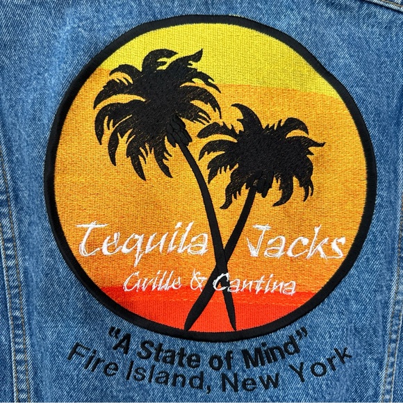 RARE FIRE ISLAND NEW YORK Lee Adult Unisex Denim Jacket Size Small - Picture 2 of 8